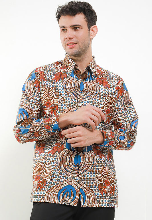 Regal Elegance Arjuna's Wisdom Mahkota Raja Batik Herenshirt, Mannen Batik, Batik, Mannen Batik Shirt, Mannen Batik Shirts