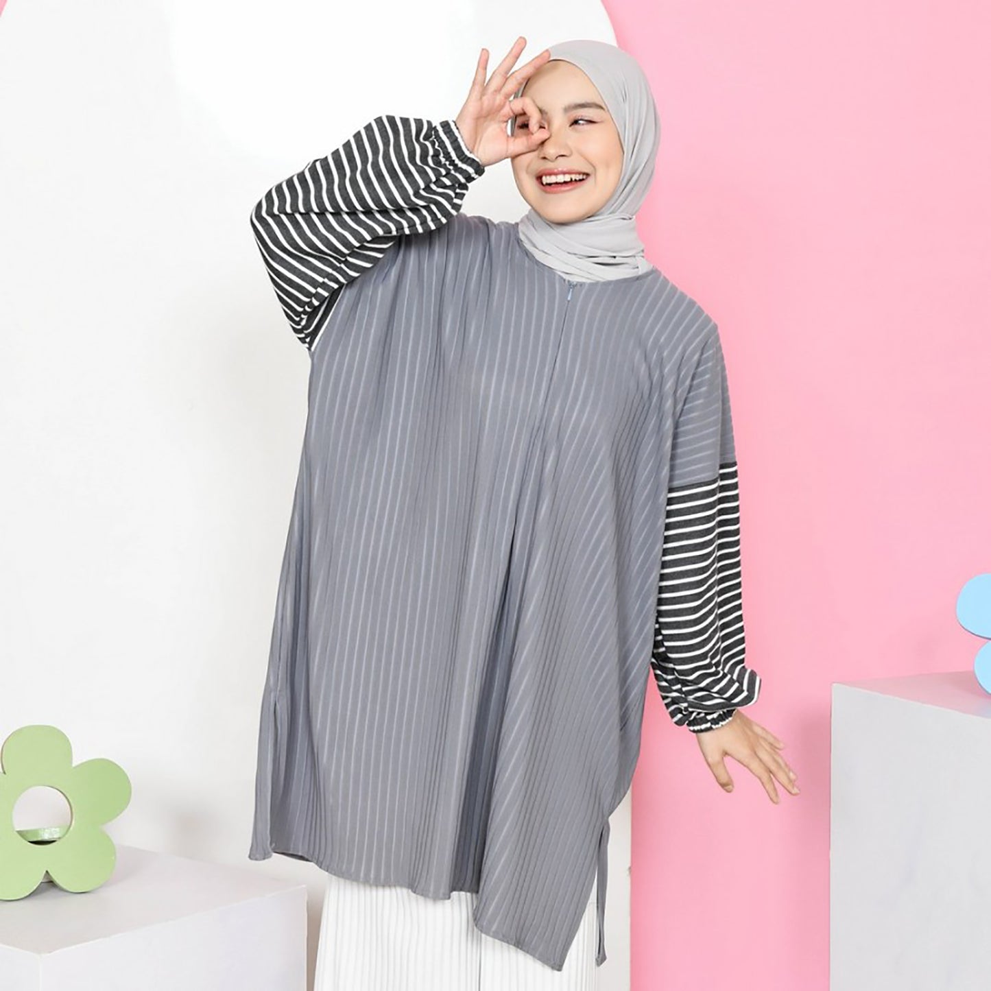 Effortless Elegance Mybamus Dasha Stripe Tunik Oversize for Chic Comfort, Women Blouse, Readymade Shirt, Blouse, Shirt For Women