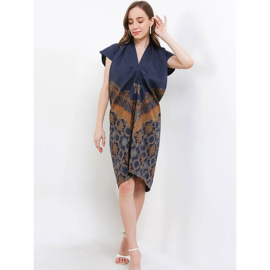 Goddelijke elegantie Krisna Batik Amara jurk Kaftan Batik Doby, damesjurk, etnische jurk, batikjurk, Midi-jurk, batik voor vrouw, jurk batik 