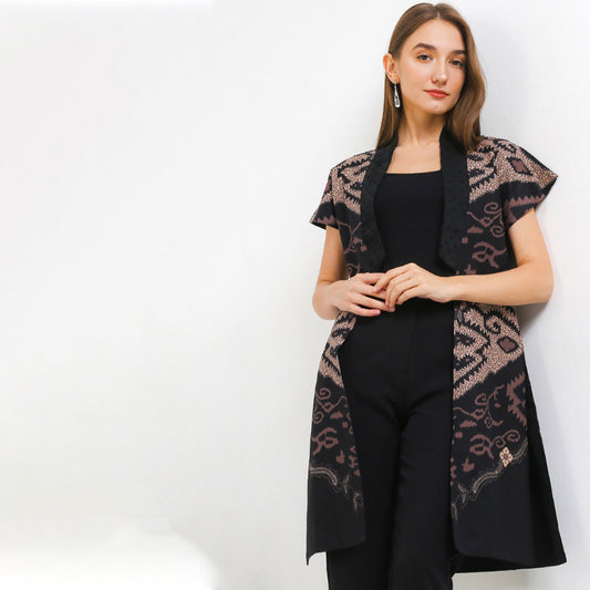 Rianty Batik Women's Short Sleeve Outer Vest