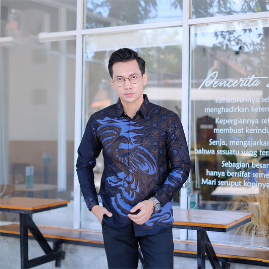 Exquisite Elegance Gentala's Long-Sleeve Men's Batik Shirts from Sendang Batik, Men Batik, Men Batik Shirt, Men Shirt