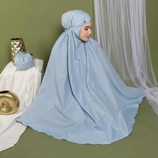 Stilvolle Einfachheit Nagita Plain 2in1 Zain Mukena, Gebetskleid, Mukena, Gebetsset, Gebetskleidung, Gebetskleid für Muslime 