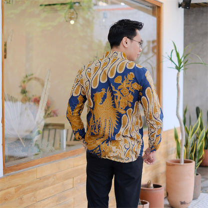 Adiwijaya Elegantie in elke draad - Batik-shirts voor heren met lange mouwen van Sendang Batik, Batik voor heren, Batik-shirt voor heren, Herenshirt 
