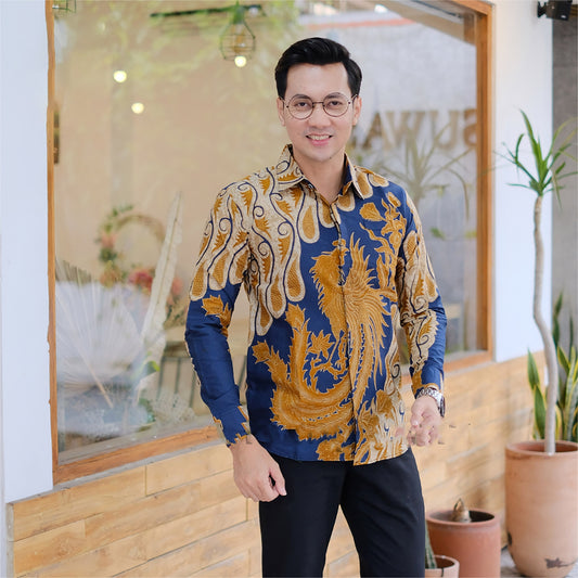 Adiwijaya Elegance in Every Thread - Long Sleeve Men's Batik Shirts from Sendang Batik, Men Batik, Men Batik Shirt, Men Shirt