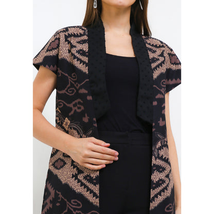Rianty Batik Damen-Außenweste mit kurzen Ärmeln
