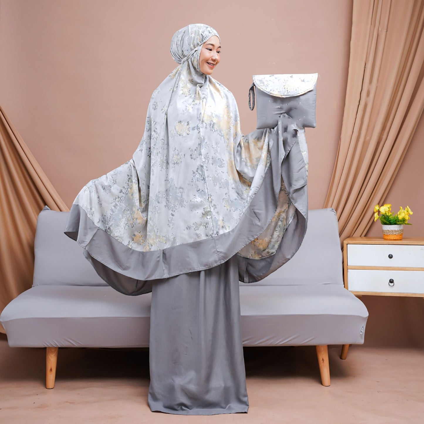 The Radiant Elegance Al Hanan Mukena Tie Dye Tania Series, Prayer Dress, Mukena, Prayer Set, Prayer clothes