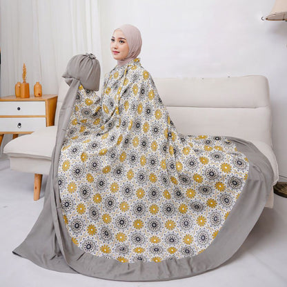 Elegance Unveiled Al Hanan Mukena Batik Diandra 2in1 Ruffle Series, Prayer Dress, Mukena, Prayer Set, Prayer clothes