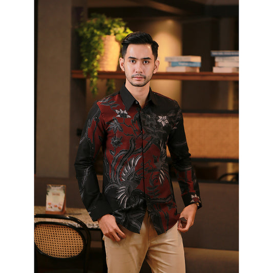 Radiant Elegance Dewangga I Long Sleeve Batik Shirt by Lakhsana Batik, Men Batik, Batik Shirt, Batik for Men