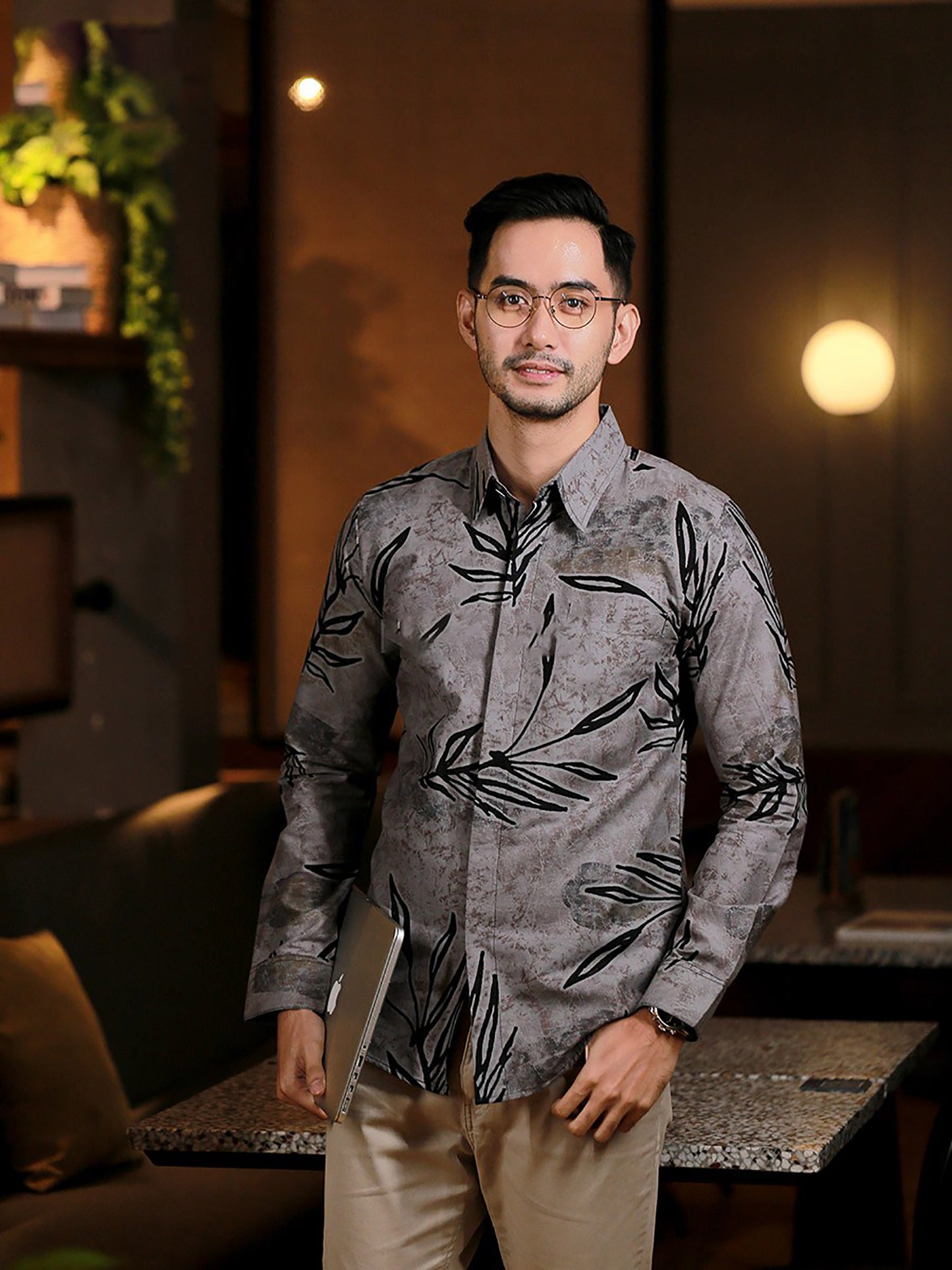 Prastika Timeless Elegance in Lakhsana Batik Long-Sleeve Shirt, Men Batik, Batik Shirt, Batik for Men