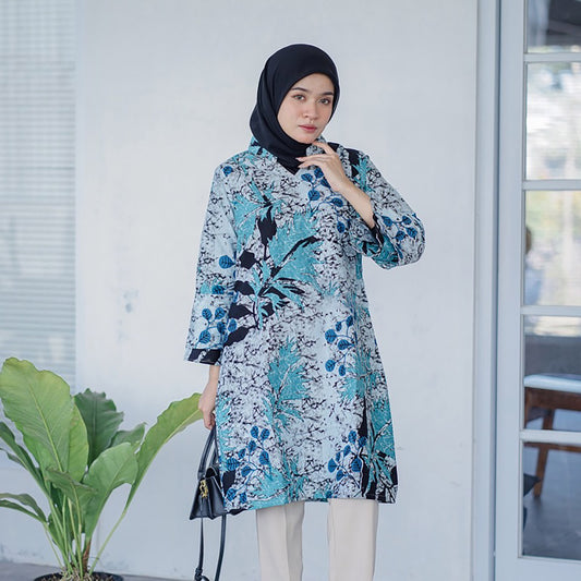 Exquisite Elegance Tania Full Trikot Premium Batik Collection by Ruhi, Women Blouse, Women Dress, Batik Dress, Batik Blouse
