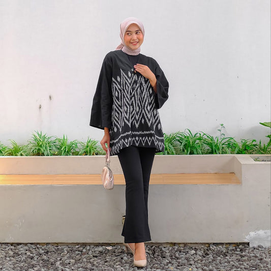 Trisna Batik Tenun A Blaze of Elegance in Traditional Weaving, Woven Blouse, Women Blouse