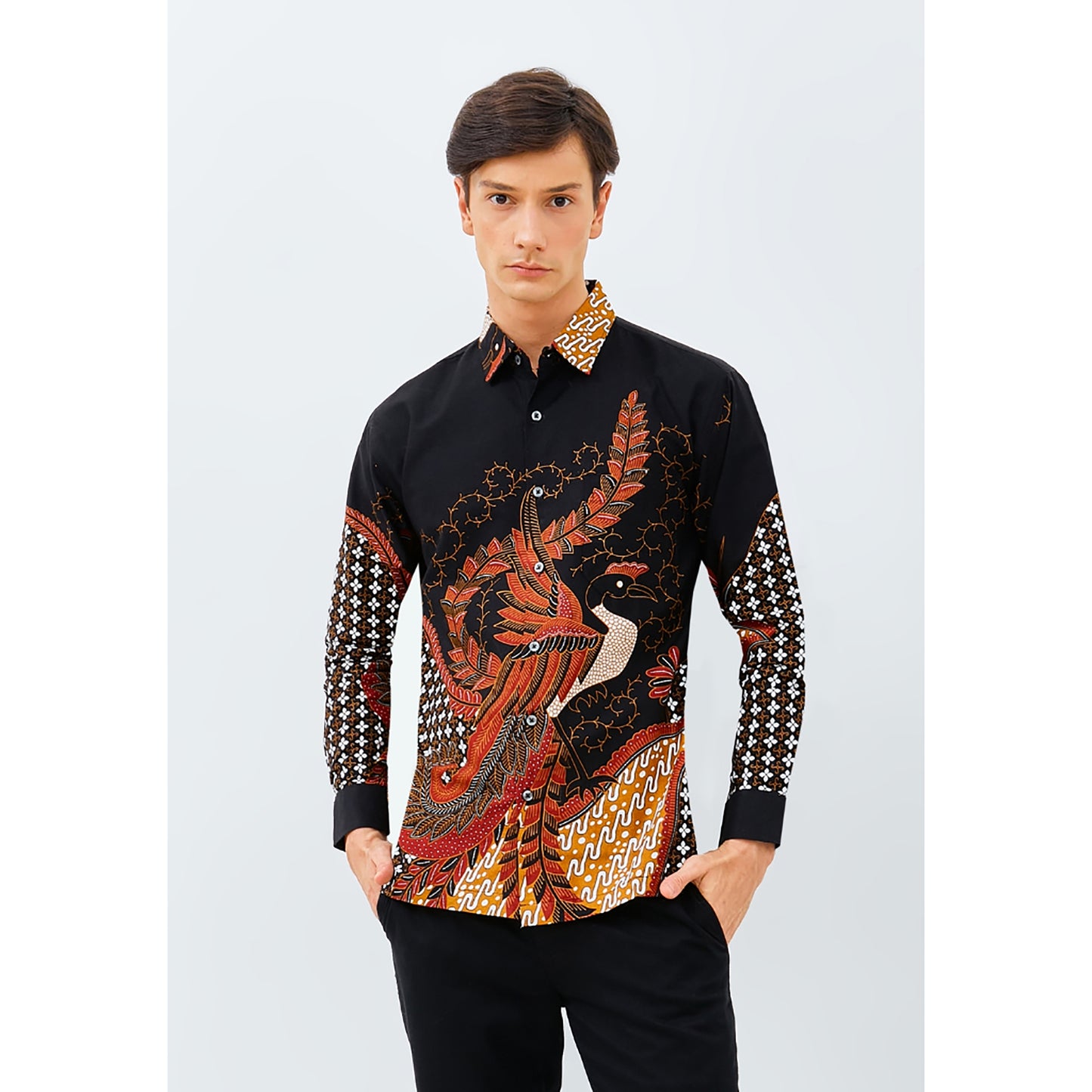 Odza Bagaspati Modern Regular Fit Men's Long-Sleeve Batik Shirt, Men Batik, Batik Shirt, Batik for Men, Formal Shirt For Men