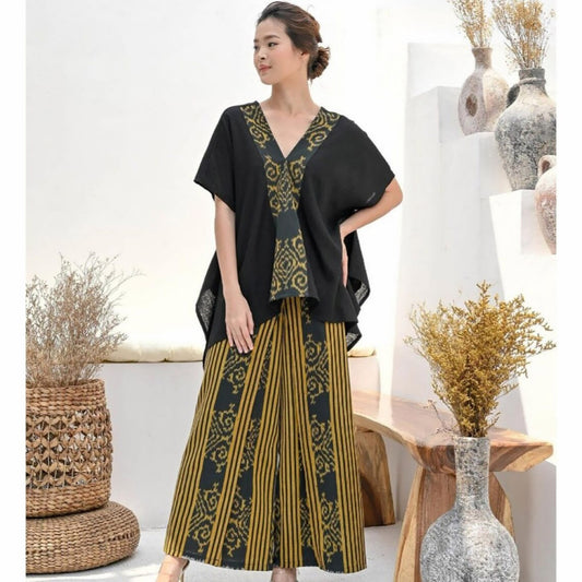 Modern Ethnic Woven Women's Batik Pant Suits