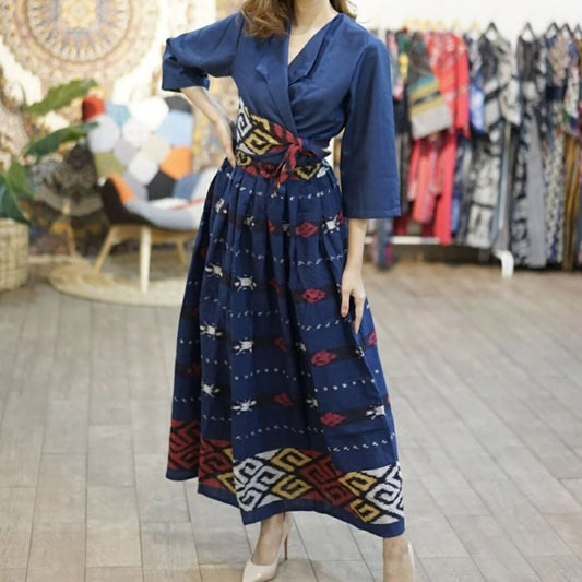 Midi Dress Ethnic Woven Suit, Women Blouse, Readymade Blouse, Batik Blouse, Designer Blouse, Blouse For Women