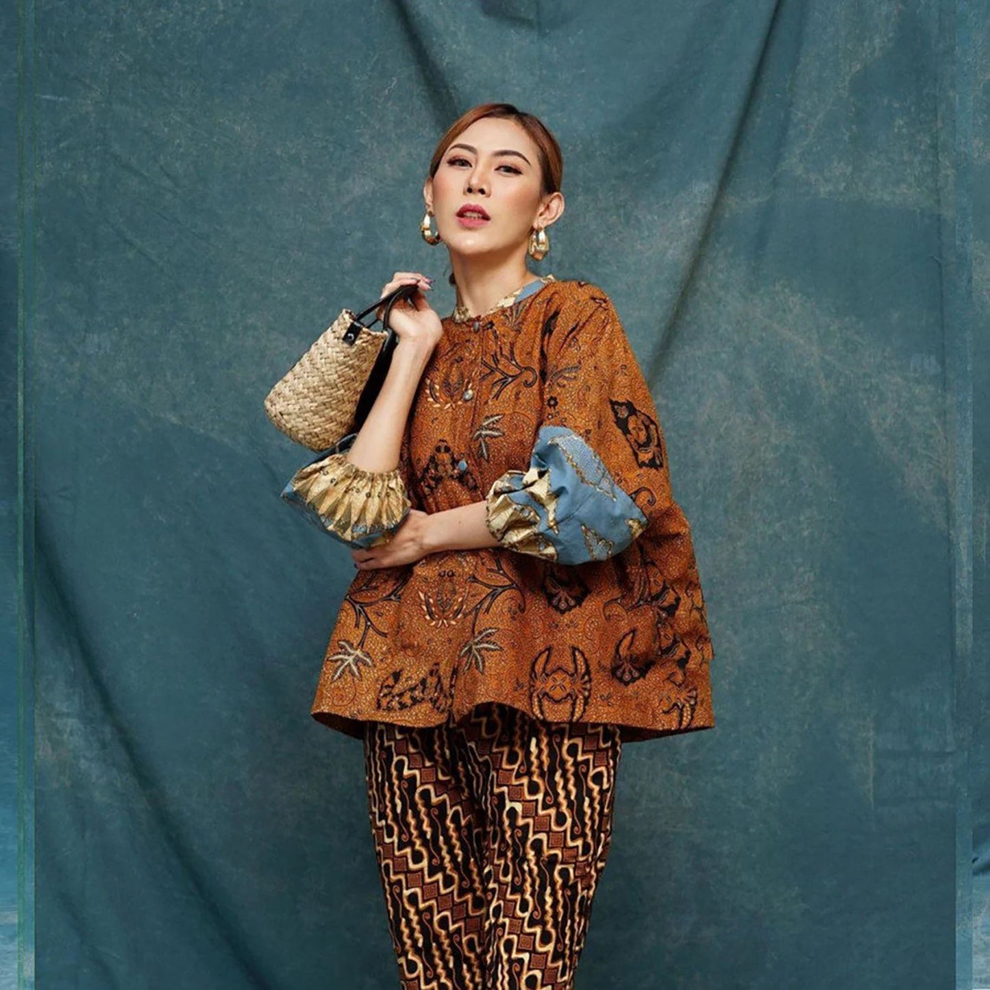 Batik Top Set For Women Blouse Maura Series Exclusive Shogo Design, Women Blouse, Batik Blouse, Designer Blouse, Blouse For Women
