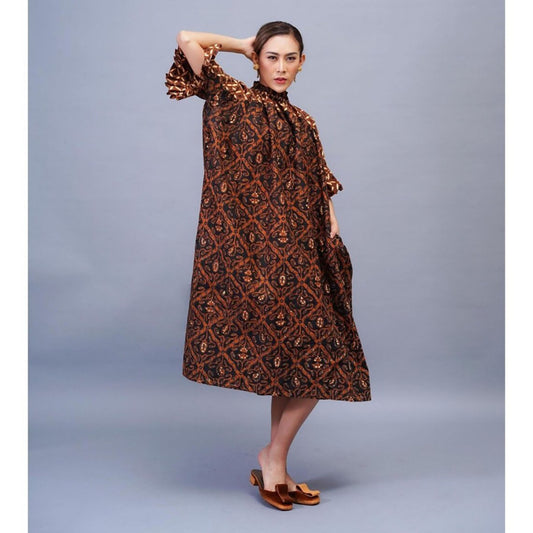 Women's Batik Dress Delin Tunic Oversize Series, Batik Dress, Boho Dress, Ethnic Dress, Midi Dress