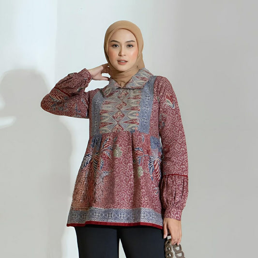 Brawee Blouse Batik, Batik For Work, Batik Adiba, Women Blouse, Batik Blouse, Batik for Women