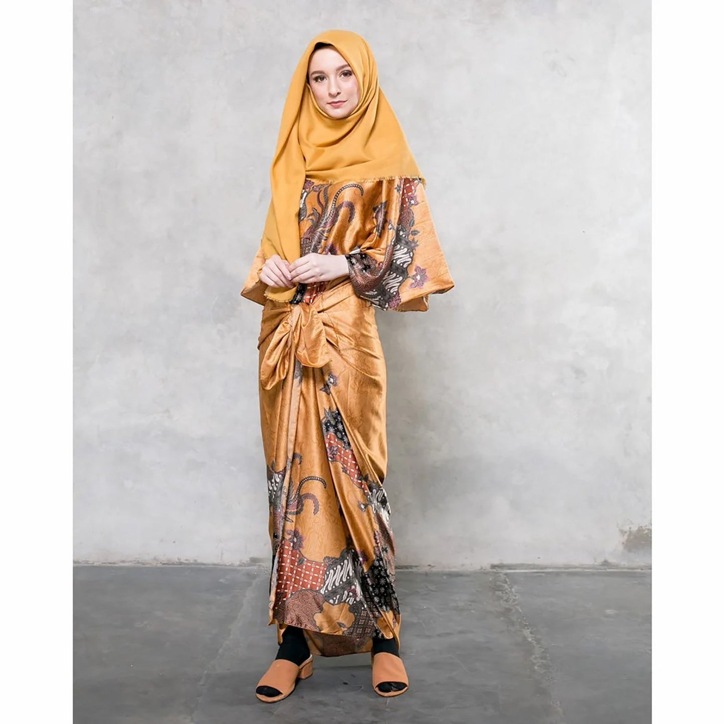 Nazyacollection Kaftan Batik Ikat Modern Sunny Gold by Nazya, Caftan Dress, Boho Dress, Bohemian Dress, Ethnic Dress
