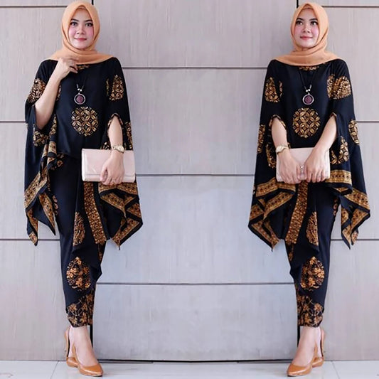 Seikha Set Batik Batik Blouse and Skirt Formal Dress for Women Long