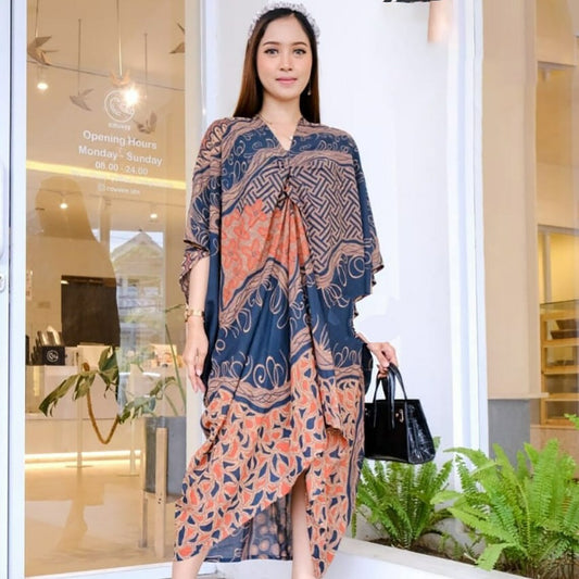Modern Batik Kaftan Dress Embrace Contemporary Elegance with Adesya, Batik Dress, Batik, Boho Dress, Bohemian Dress, Ethnic Dress