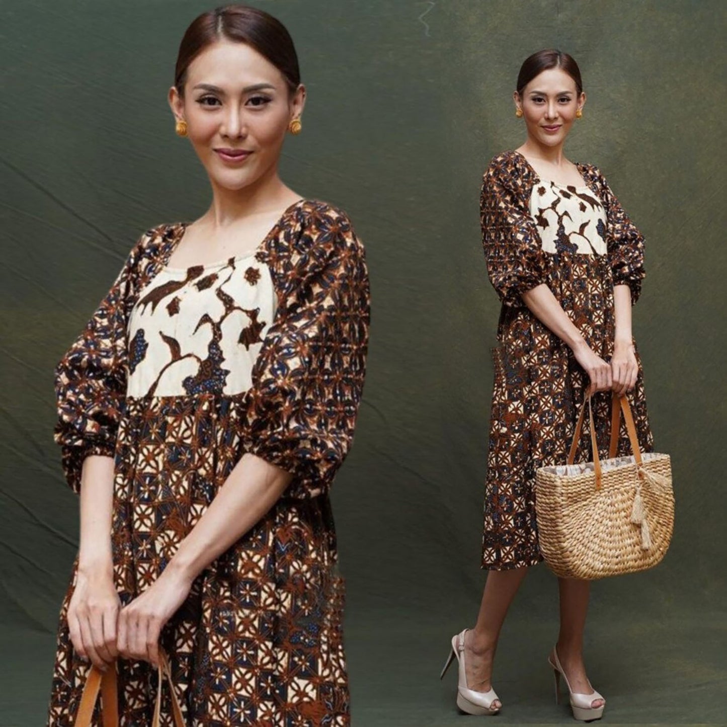 Women's Batik Dress Sarramor Exclusive Design Mpyur Dagel, Batik Dress, Batik, Boho Dress, Bohemian Dress, Ethnic Dress