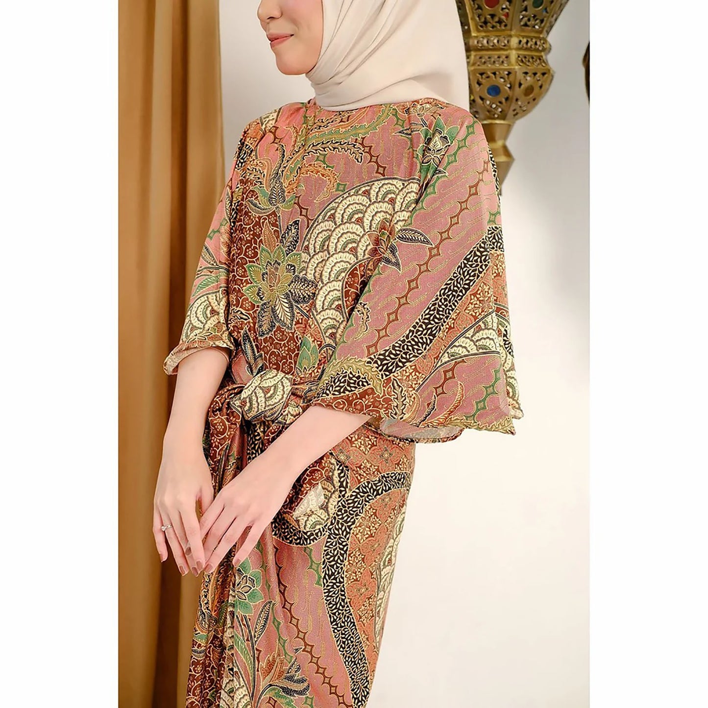 Modern Wave Series Nazya Batik Ikat Kaftan Abaya, Batik Dress, Batik, Boho Dress, Bohemian Dress, Ethnic Dress
