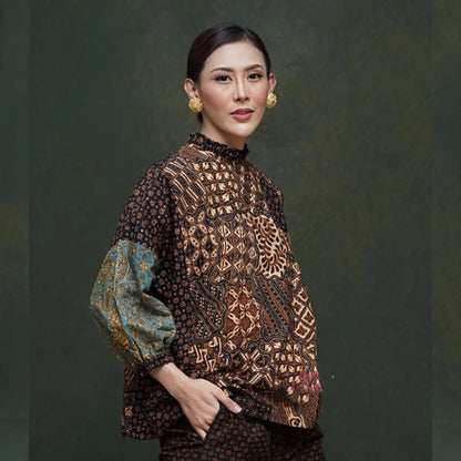 Women's Batik Set Wedra Eir Dagel, Women Blouse, Readymade Blouse, Batik Blouse, Designer Blouse, Blouse For Women