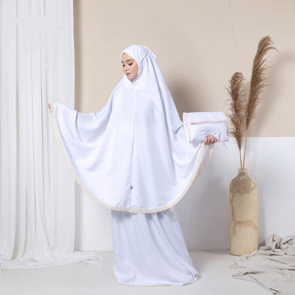 Adult Mukena Micro Plain Prayer Prayer Bag Selma: Your Perfect Companion for Prayer, Muslim prayer outfit, Gamis dress, Prayer dress women