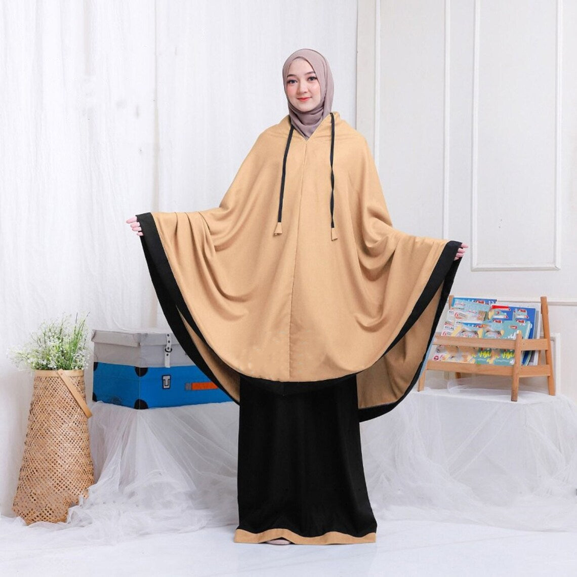 2-in-1 Adult Mukena The Shakila Collection, Muslim prayer outfit, Gamis dress, Prayer dress women, Jilbab dress, Khimar dress