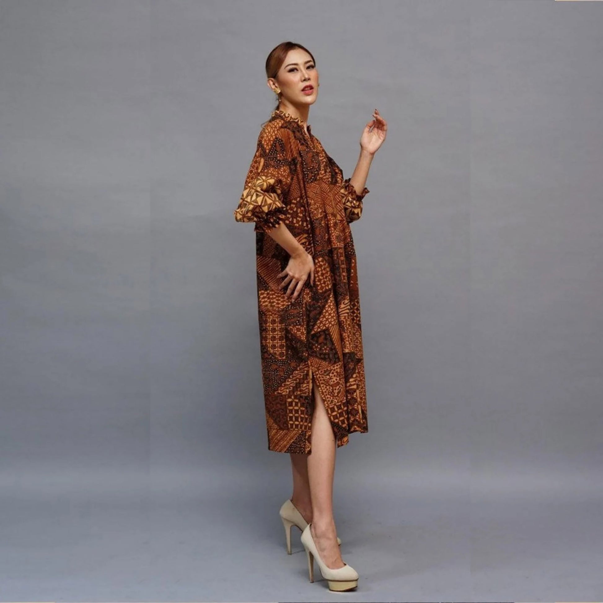 Exquisite Felice Tenun Dress Traditional Weave Elegance for Your Wardrobe,  Batik Dress, Batik, Boho Dress, Bohemian Dress, Ethnic Dress 